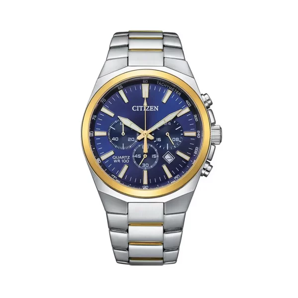 Buy a navy silver watch