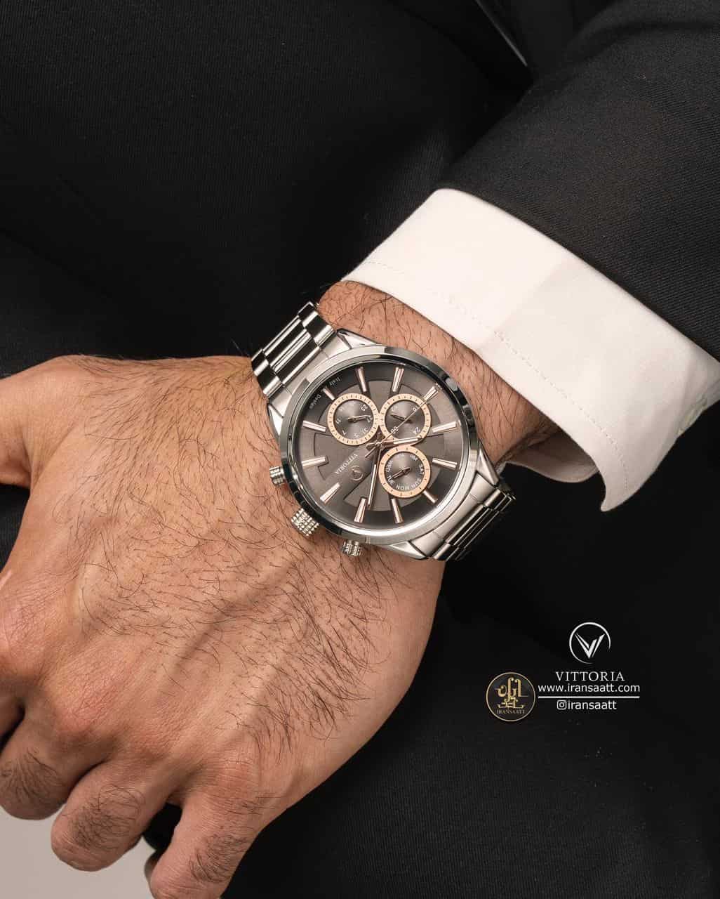 ساعت مچی مردانه استیل ویتوریا مدل VT.3258