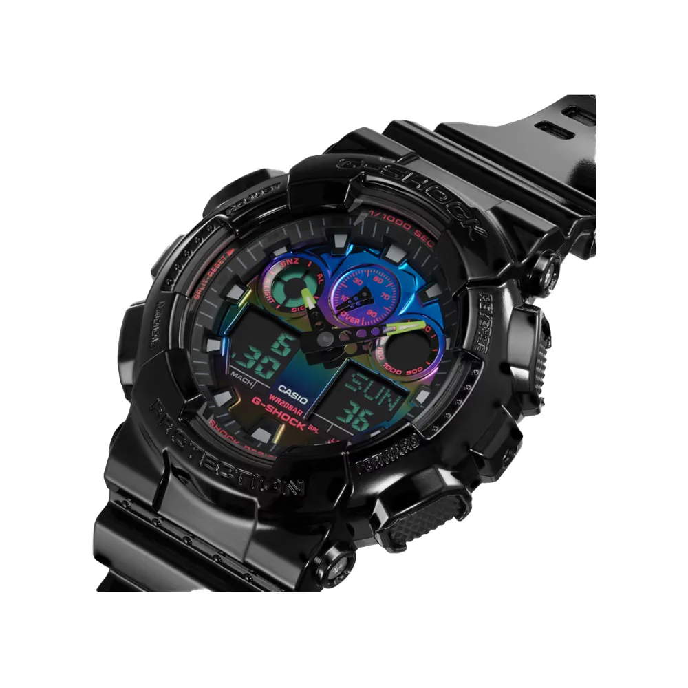 ساعت مردانه دیجیتالی کاسیو جی شاک مدل GA-100RGB-1ADR