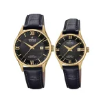 Buy SET black leather watch