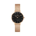 DW black rose gold analog watch