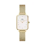 DW white gold women's watch