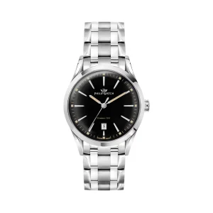 Men's Phillip watch black steel