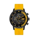 CAT yellow rubber analog watch