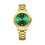 Navy Force green gold watch