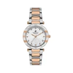 Polo rose gold silver wrist watch