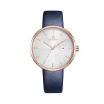 Women's Navy Force leather watch