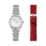 Women's red silver Philip Watch watch