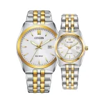 Buy Ecodrive silver gold watch