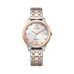 Buy Ecodrive silver rose gold watch