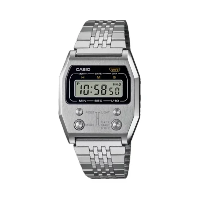 Classic digital silver watch