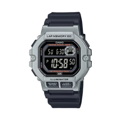 General black and silver watch