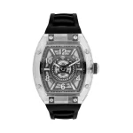 Laxmi black rubber men watch