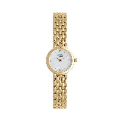 Laxmi gold jeweled watch