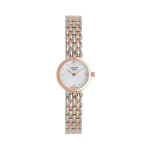 Laxmi silver rose gold jeweled watch