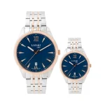 Laxmi steel watch set, model 8535G-16 - 8535L-16