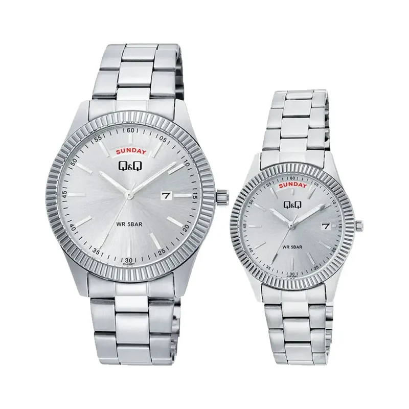 ساعت ست Q&Q کوارتز مدل A15A-003PY - A14A-003PY