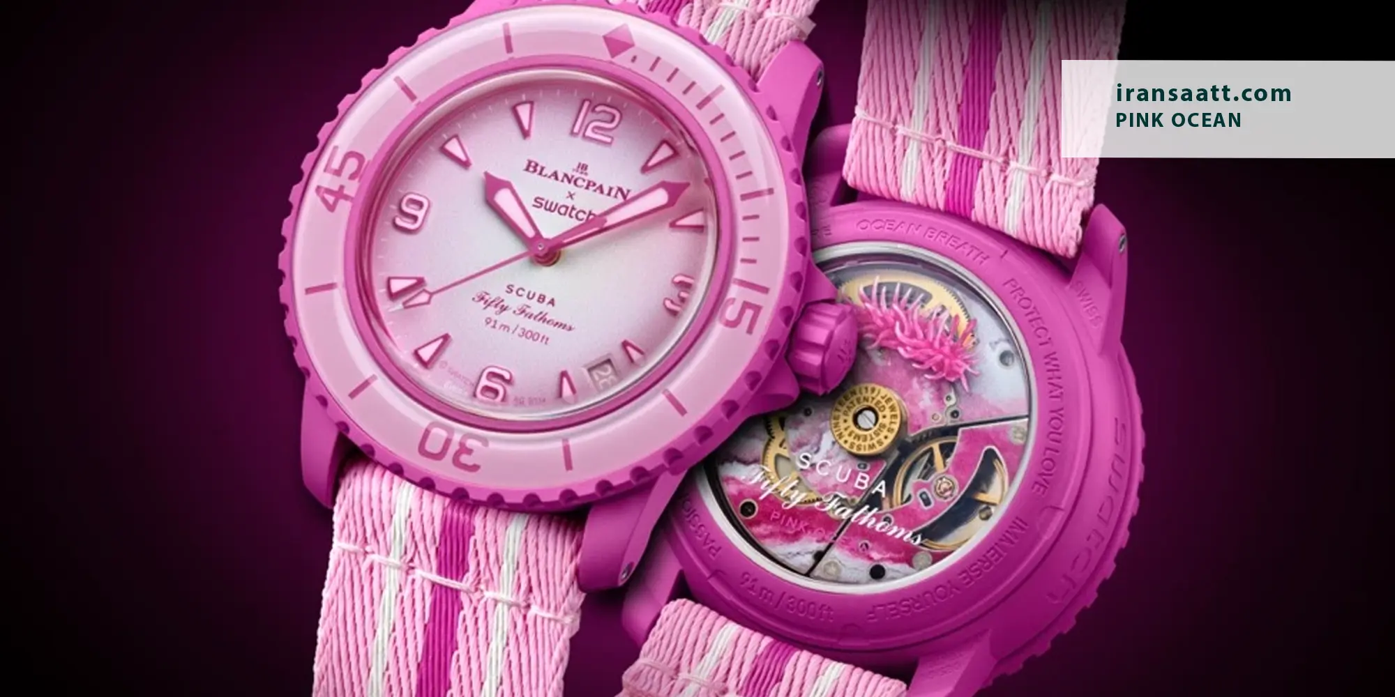 ساعت بلنک‌‌پین سواچ اقیانوس صورتی PINK OCEAN