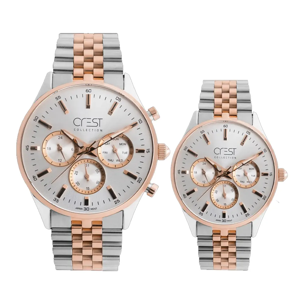 ساعت ست کرست کوارتز مدل Crest 9032G-6 - Crest 9032L-6