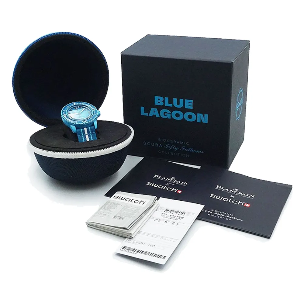 ساعت بلنکپین سواچ تالاب آبی BLUE LAGOON