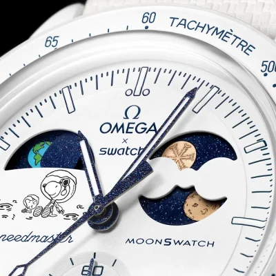 ساعت امگا سواچ اسنوپی MISSION TO EARTHPHASE - MOONSHINE GOLD