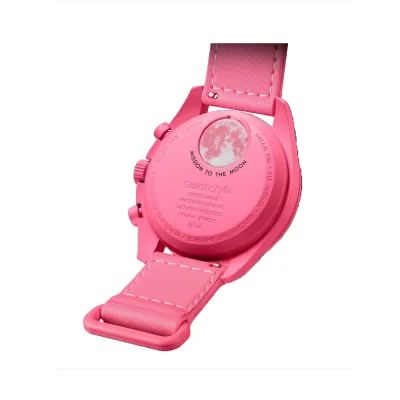 ساعت امگا سواچ فاز ماه صورتی OMEGA SWATCH PINK MOONPHASE