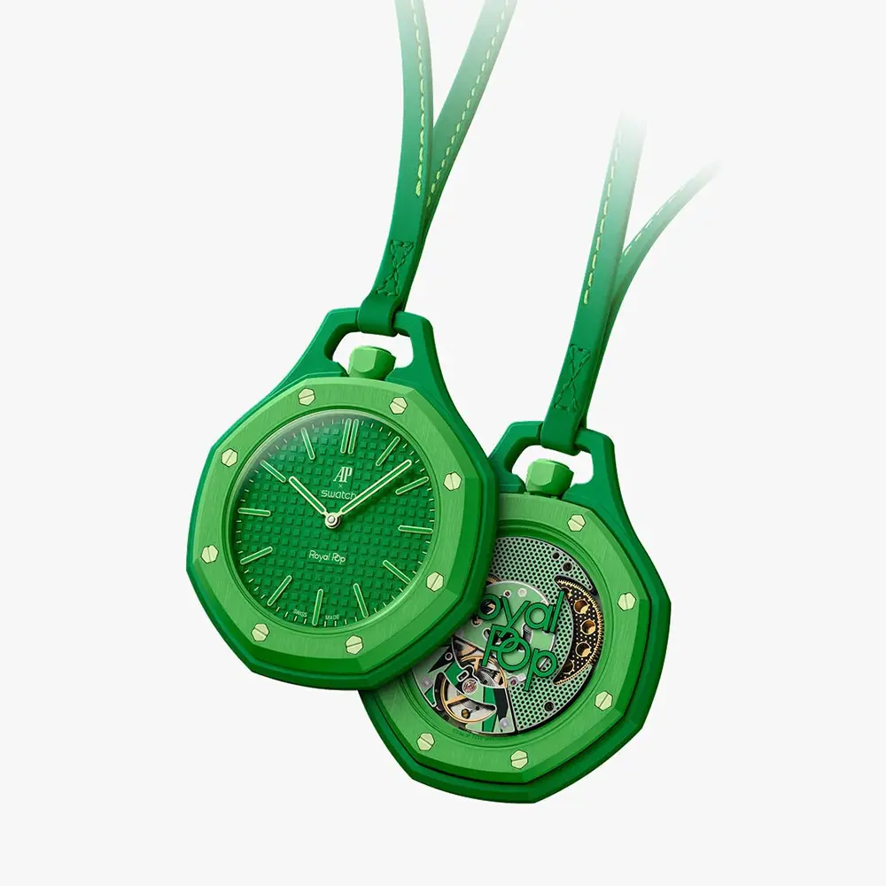 ساعت جیبی اودمار پیگه سواچ مدل GREEN EIGHT