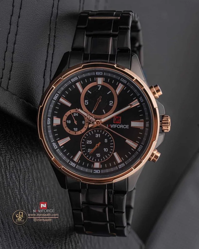 ساعت مچی عقربه ای مردانه استیل نیوی فورس(بدون بند چرم) مدل NF9089RGB