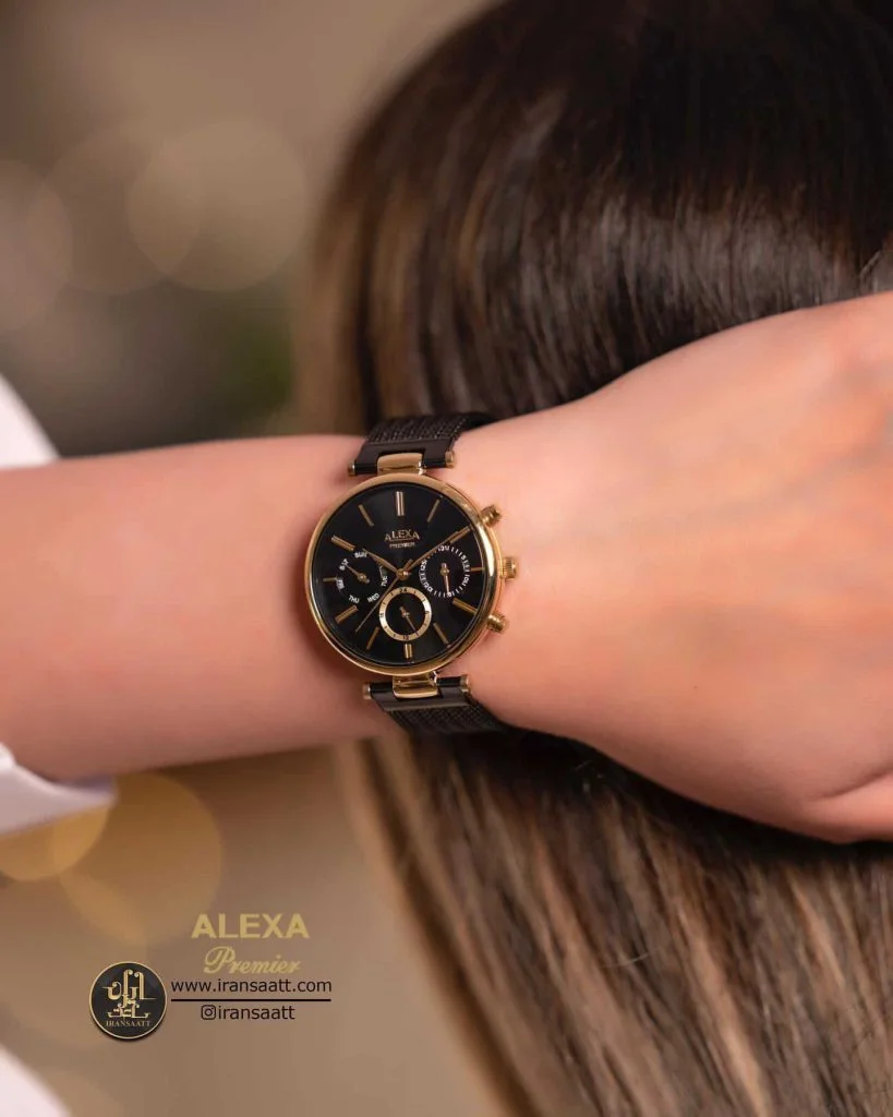 ساعت مچی عقربه ای زنانه حصیری الکسا مدل ALEXA 0029B