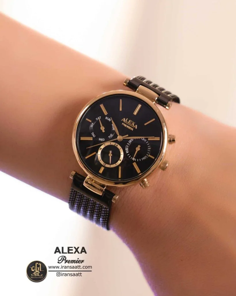ساعت مچی عقربه ای زنانه حصیری الکسا مدل ALEXA 0029B