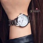 ساعت مچی عقربه ای استیل زنانه نیوی فورس مدل NF5008-S-W