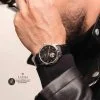 ساعت مچی مردانه چرم اتومات لاکسمی مدل LAXMI 8532-4