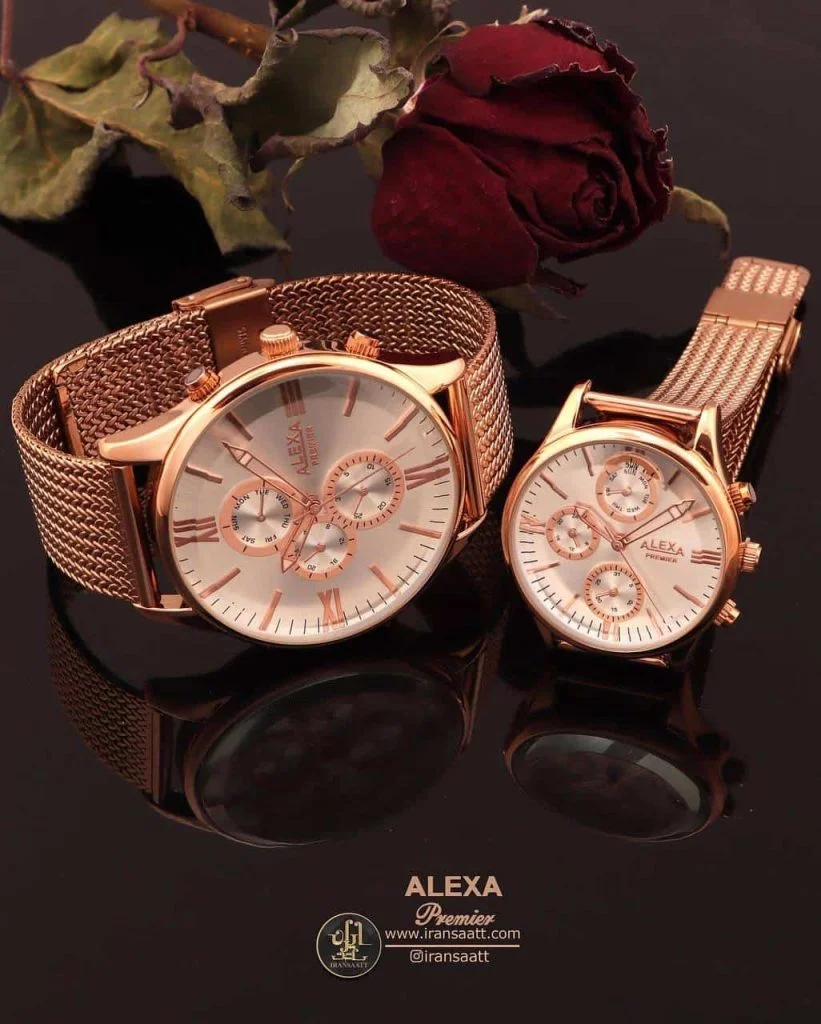 ساعت مچی عقربه ای ست حصیری الکسا مدل A0039